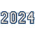 Bold Blue "2024" Oversized Felt Banner - 15"x12 Ft (1 Pack)