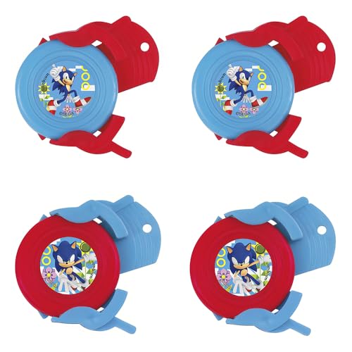 Sonic the Hedgehog Red &amp; Blue Disc Shooter Party Favors - (4 Count)