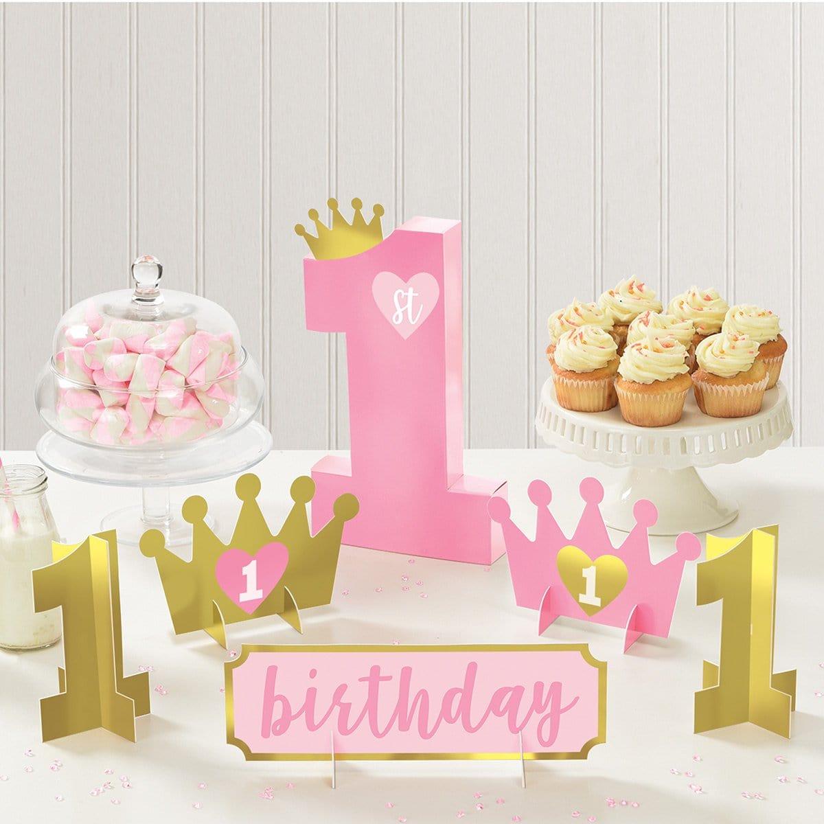 1st Birthday Pink Table Decorating Kit