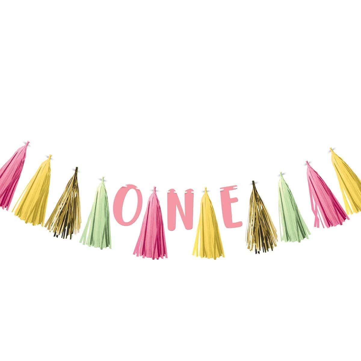 Pink & Gold One Tassel Garland