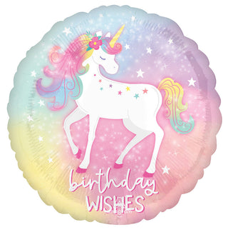 G001 229A 17" Enchanted Unicorn Birthday