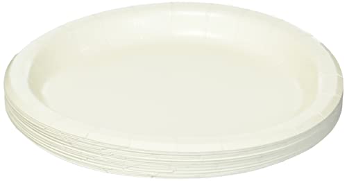 Round Paper Plates - 6.75" | Disposable | Vanilla Creme | 20 Pcs