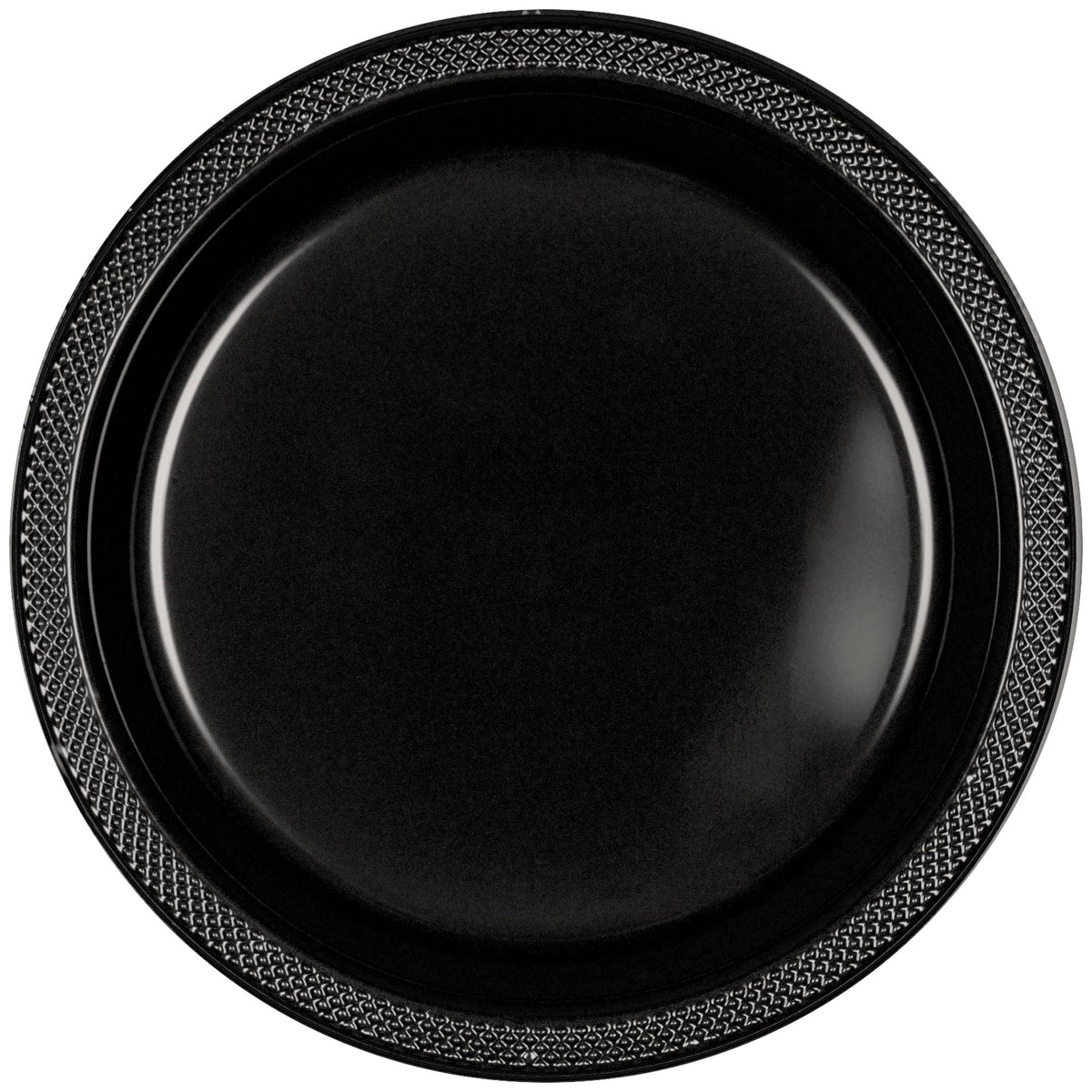 10.25" Plastic Plate 20 Ct. - Jet Black