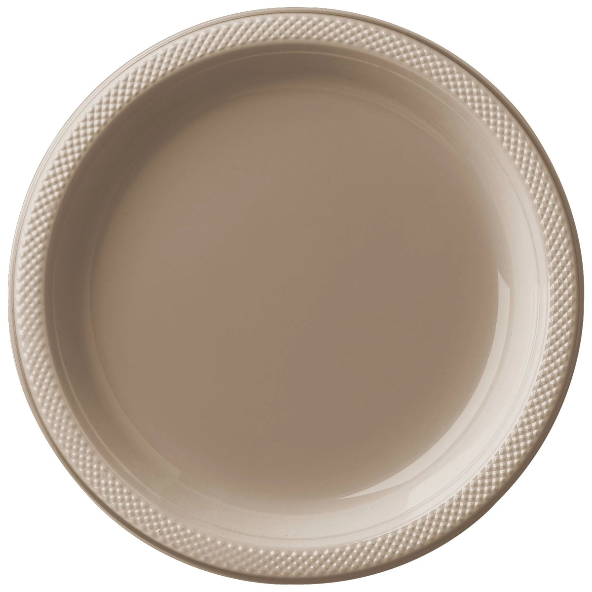 10.25" Plastic Plate 20 Ct - Taupe