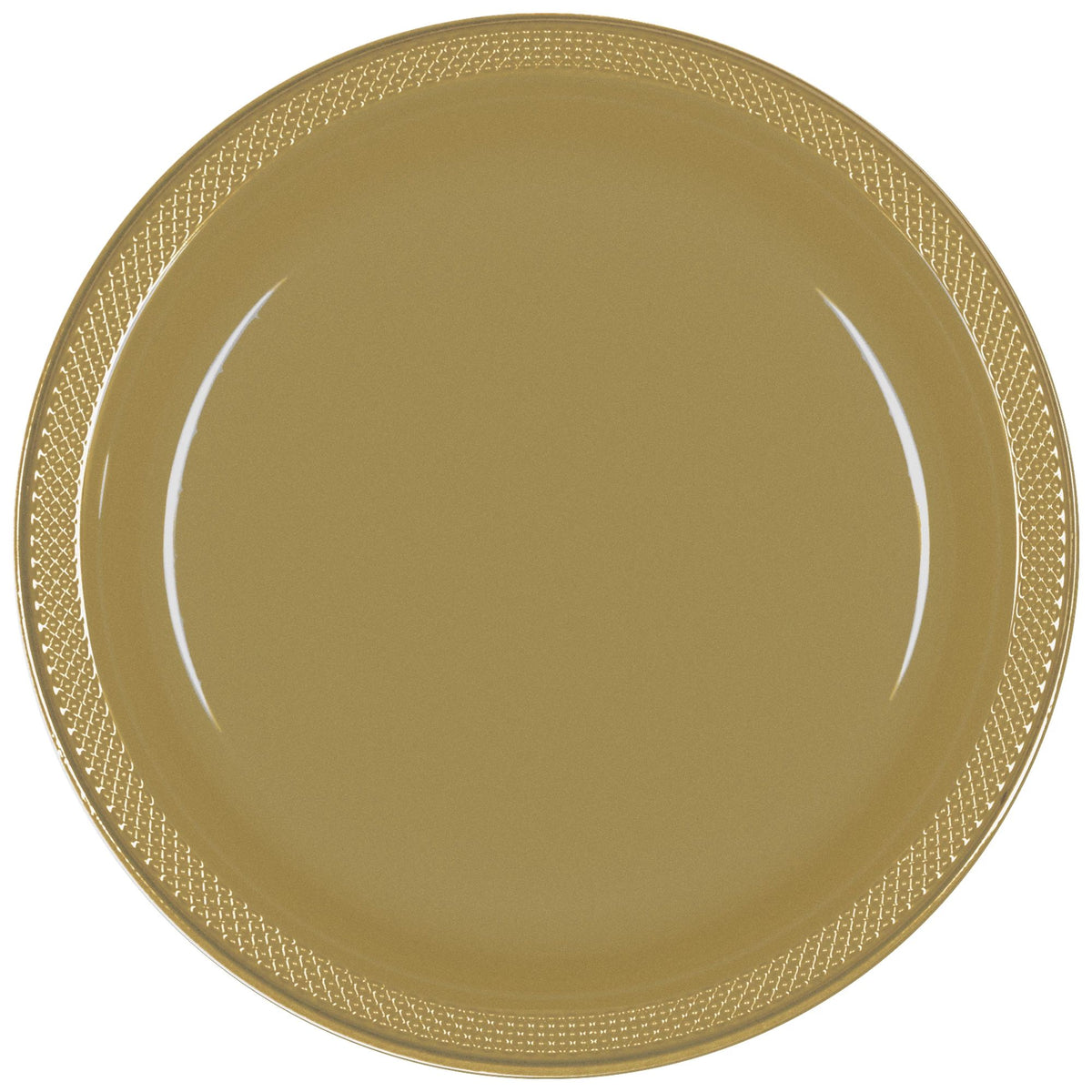 10.25" Plastic Plate 20 Ct. - Gold