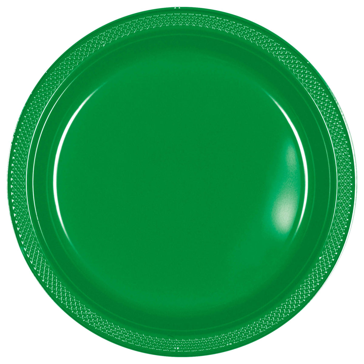 7&quot; Plastic Plates 20ct Festive Green