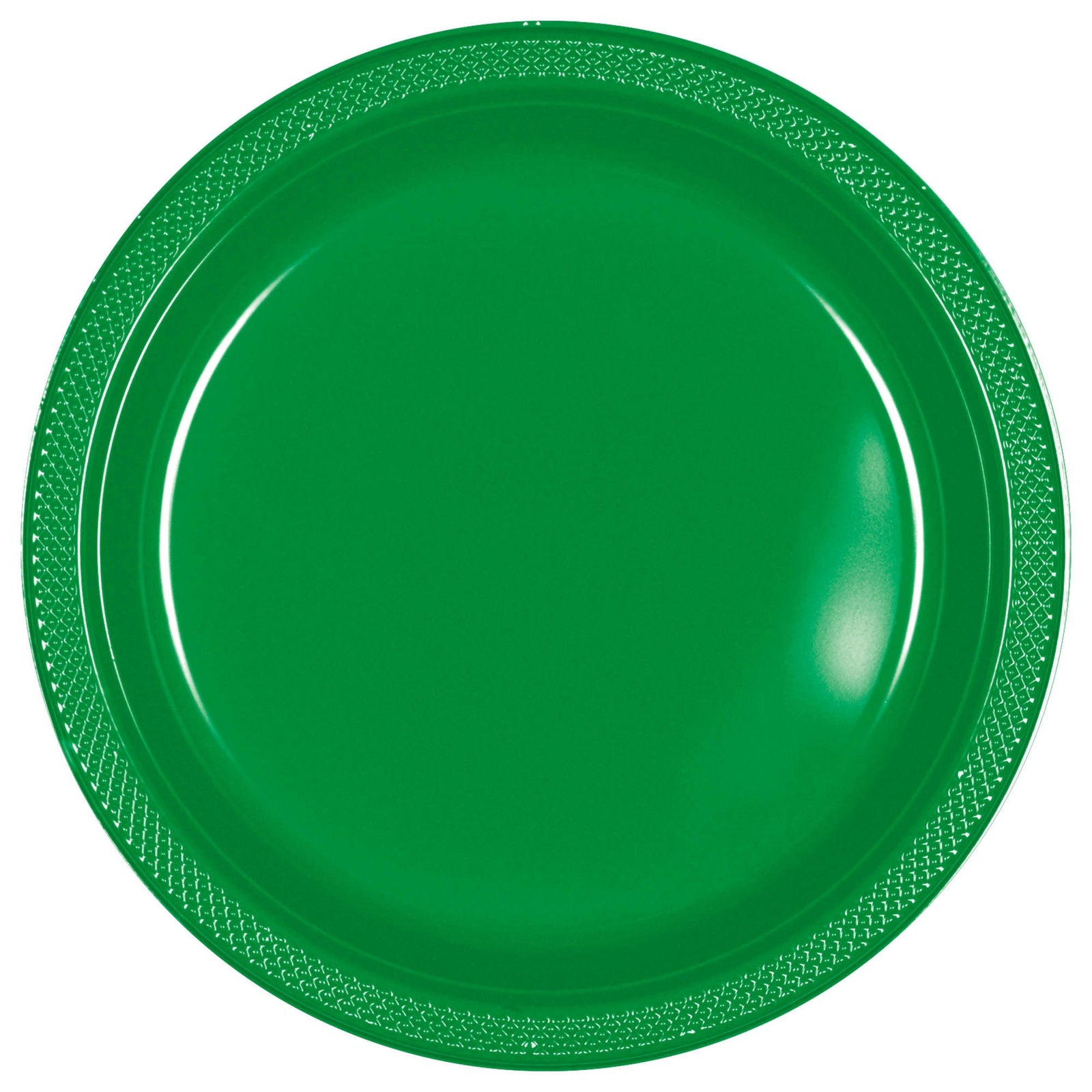 7" Plastic Plates 20ct Festive Green