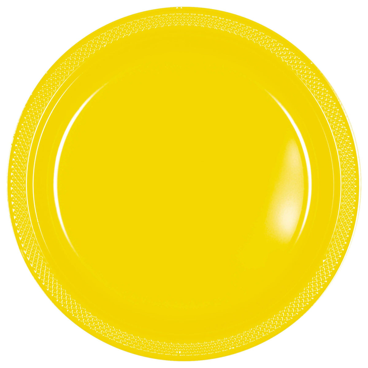 10.25" Plastic Plate 20 Ct. - Yellow Sunshine