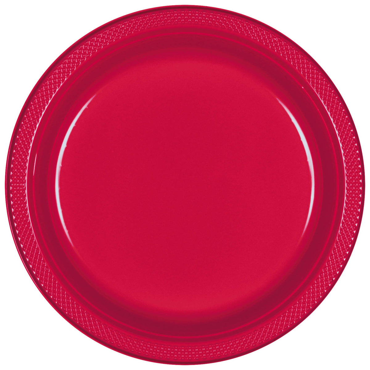 7" Plastic Plates 20 Ct. - Apple Red