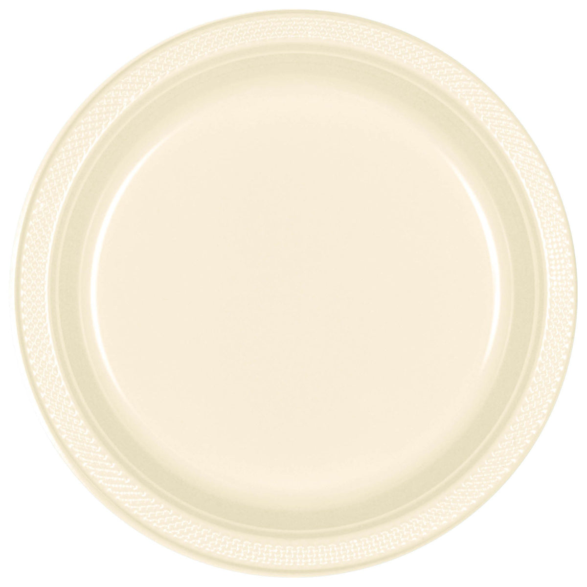 10.25" Plastic Plate 20 Ct - Vanilla Creme