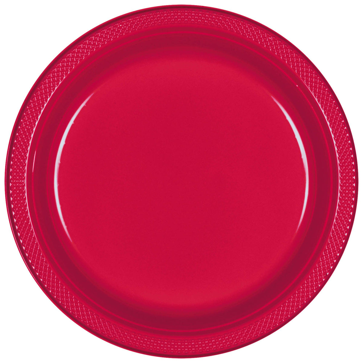 10.25" Plastic Plate 20 Ct. - Apple Red