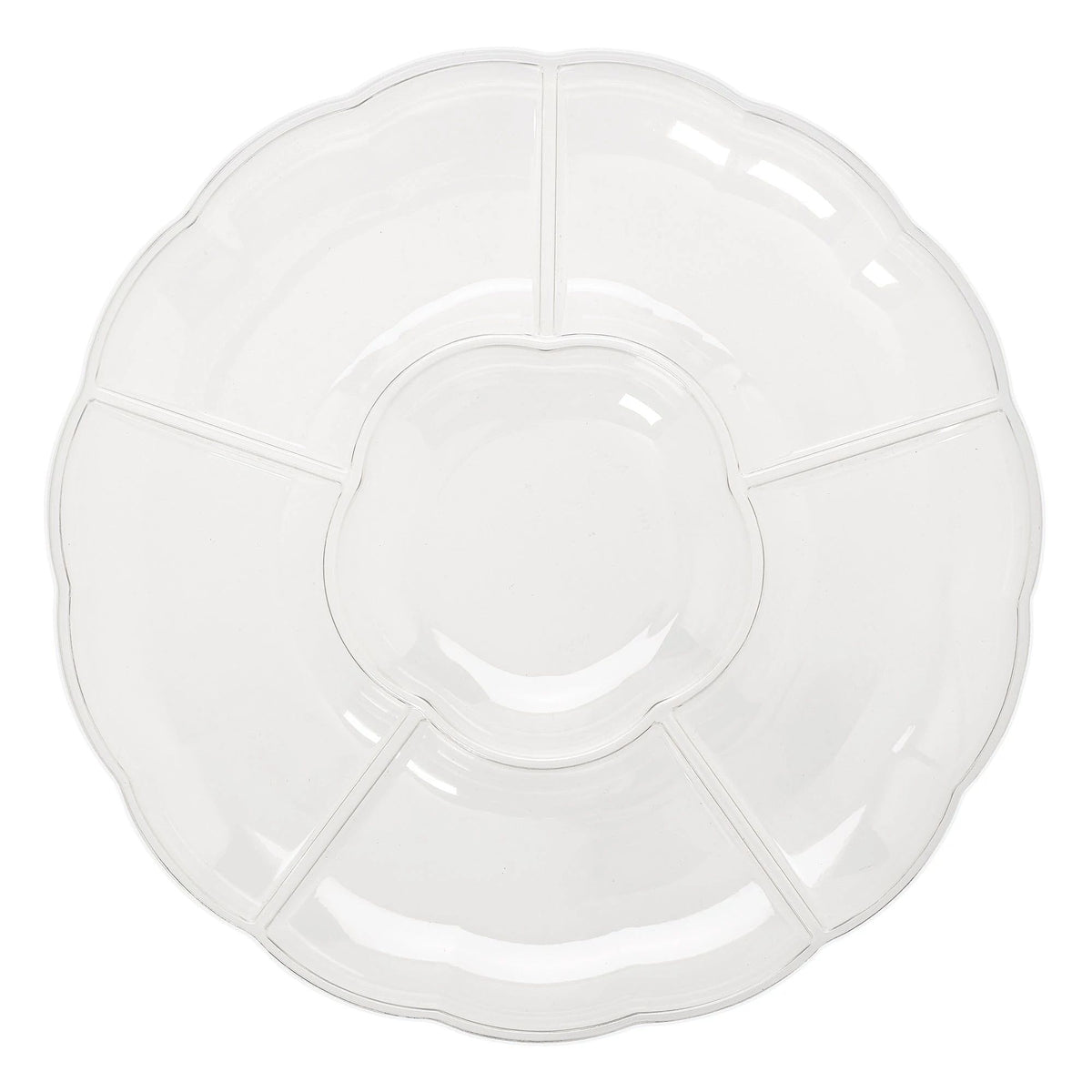 Recyclable, 16&quot; Compartment Tray - Clear