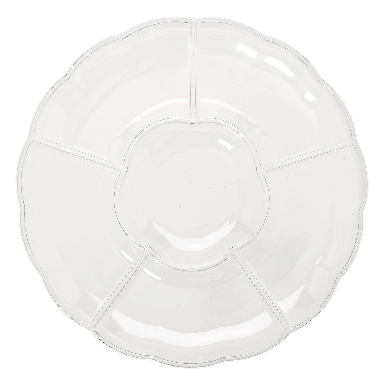 Recyclable, 16" Compartment Tray - Clear