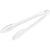 Packaged Tongs, Recyclable - White