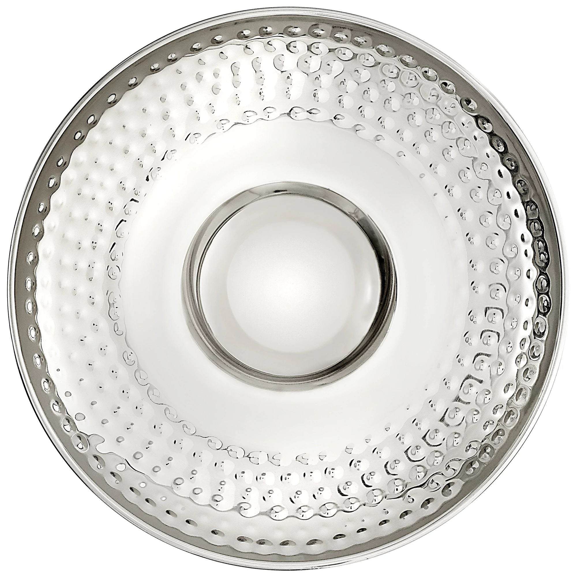 Round Stainless Steel Chip & Dip Tray