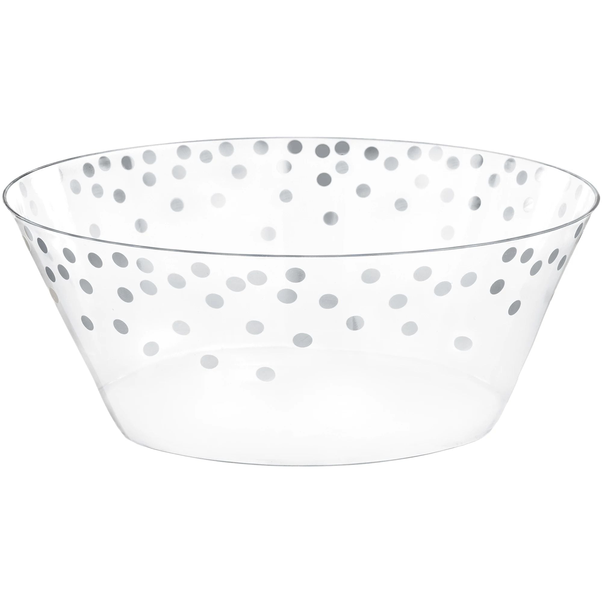 Small Serving Bowl, Recyclable - Silver Dots