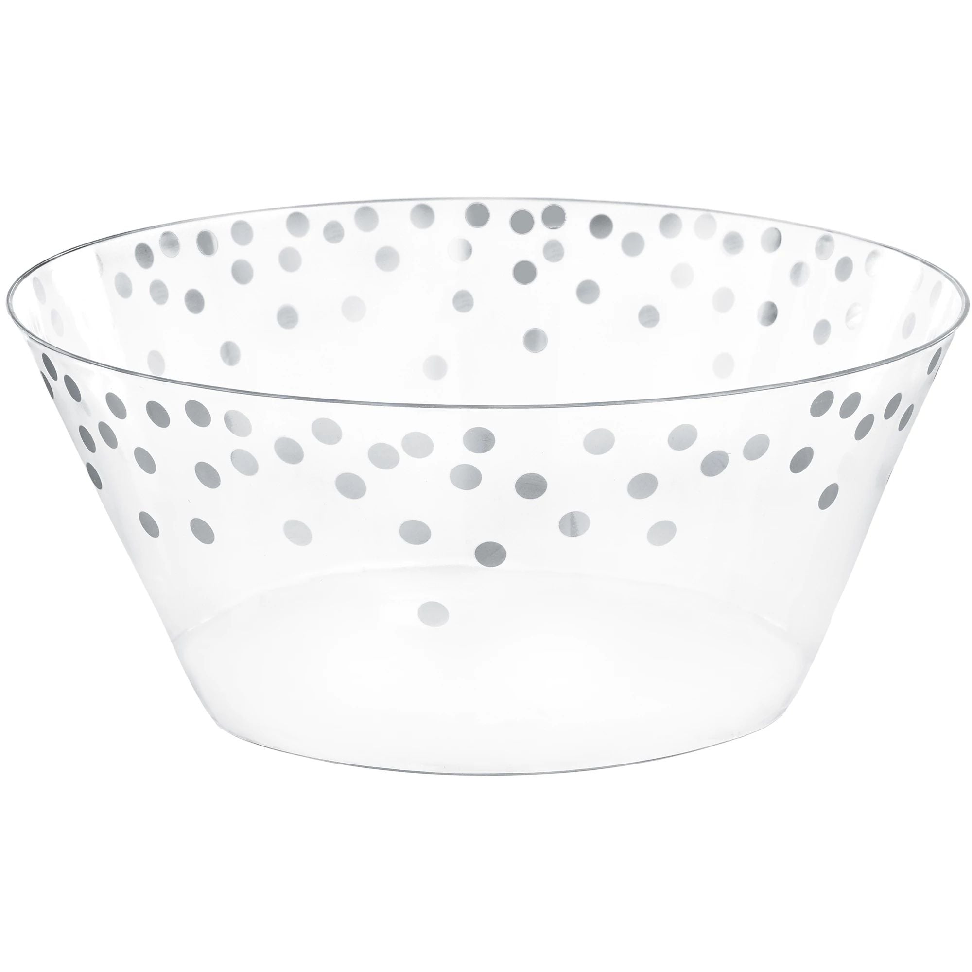 Large Serving Bowl, Recyclable - Silver Dots