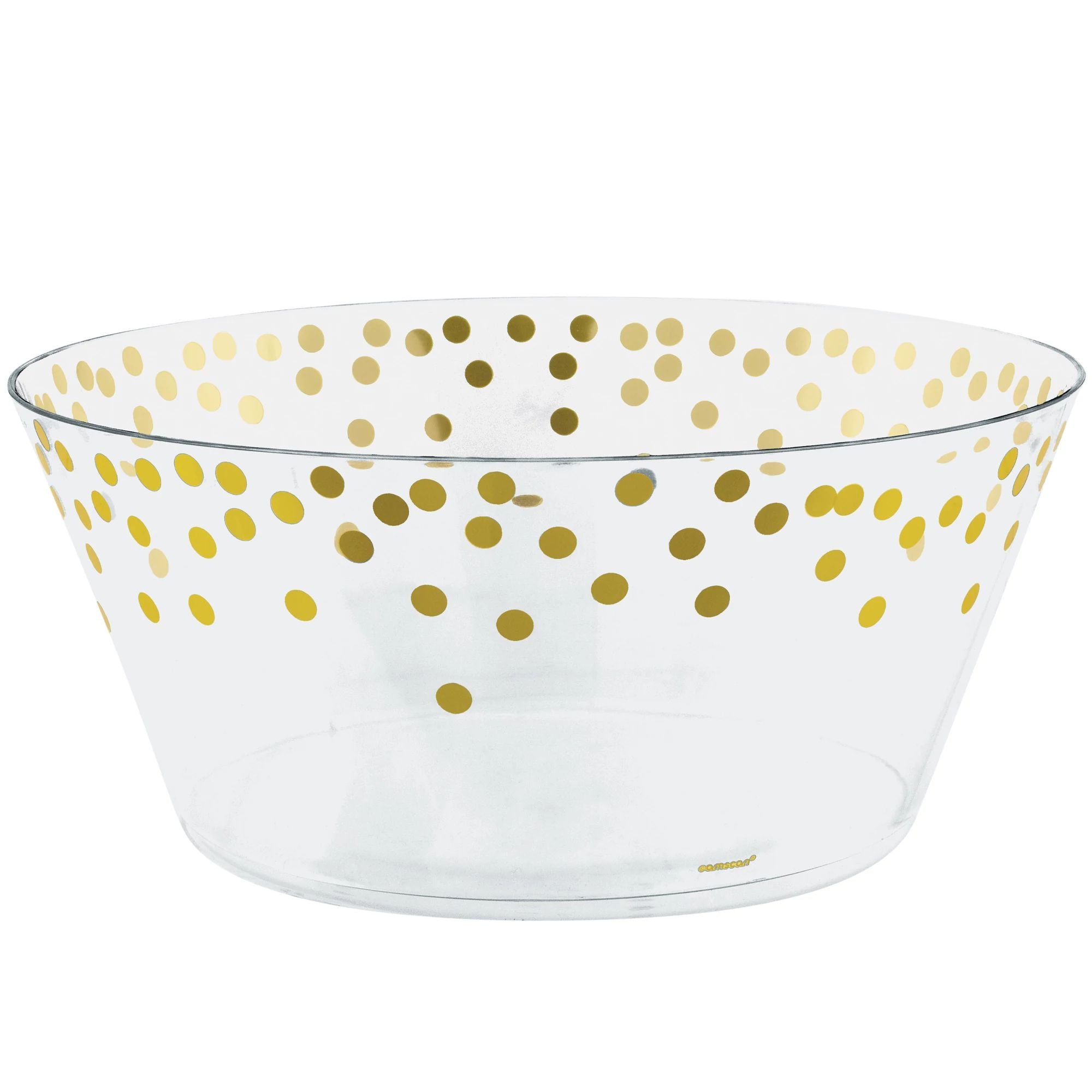 Large Serving Bowl, Recyclable - Gold Dots