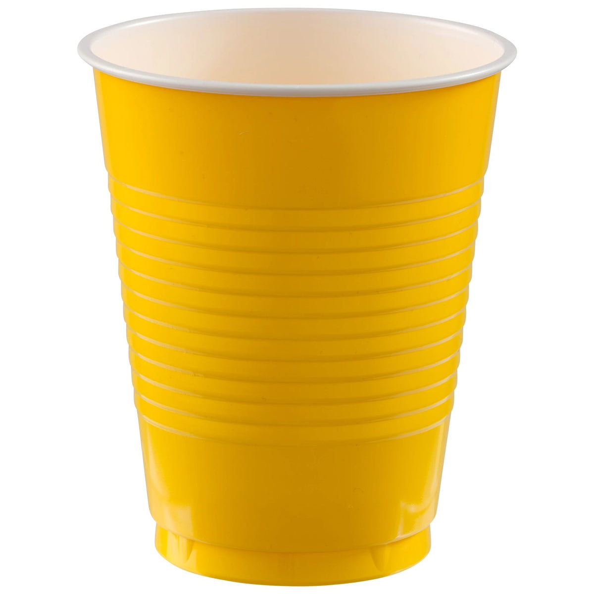 18 oz. Plastic Cups - 50 Ct - Yellow Sunshine