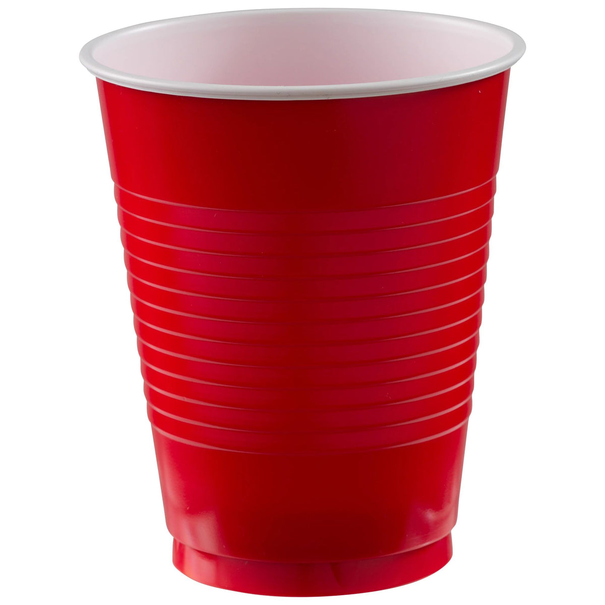 18 oz. Plastic Cups - 50 Ct - Apple Red