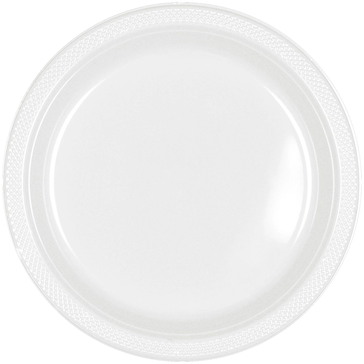 9" Plastic Plates 20 Ct - Frosty White