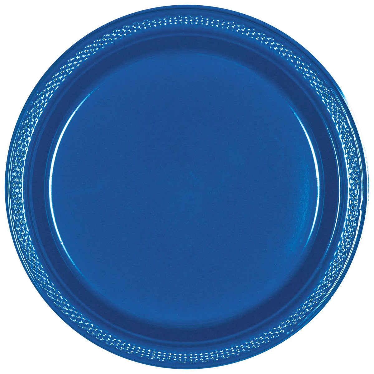 7" Plastic Plates 20 Ct. - Bright Royal Blue