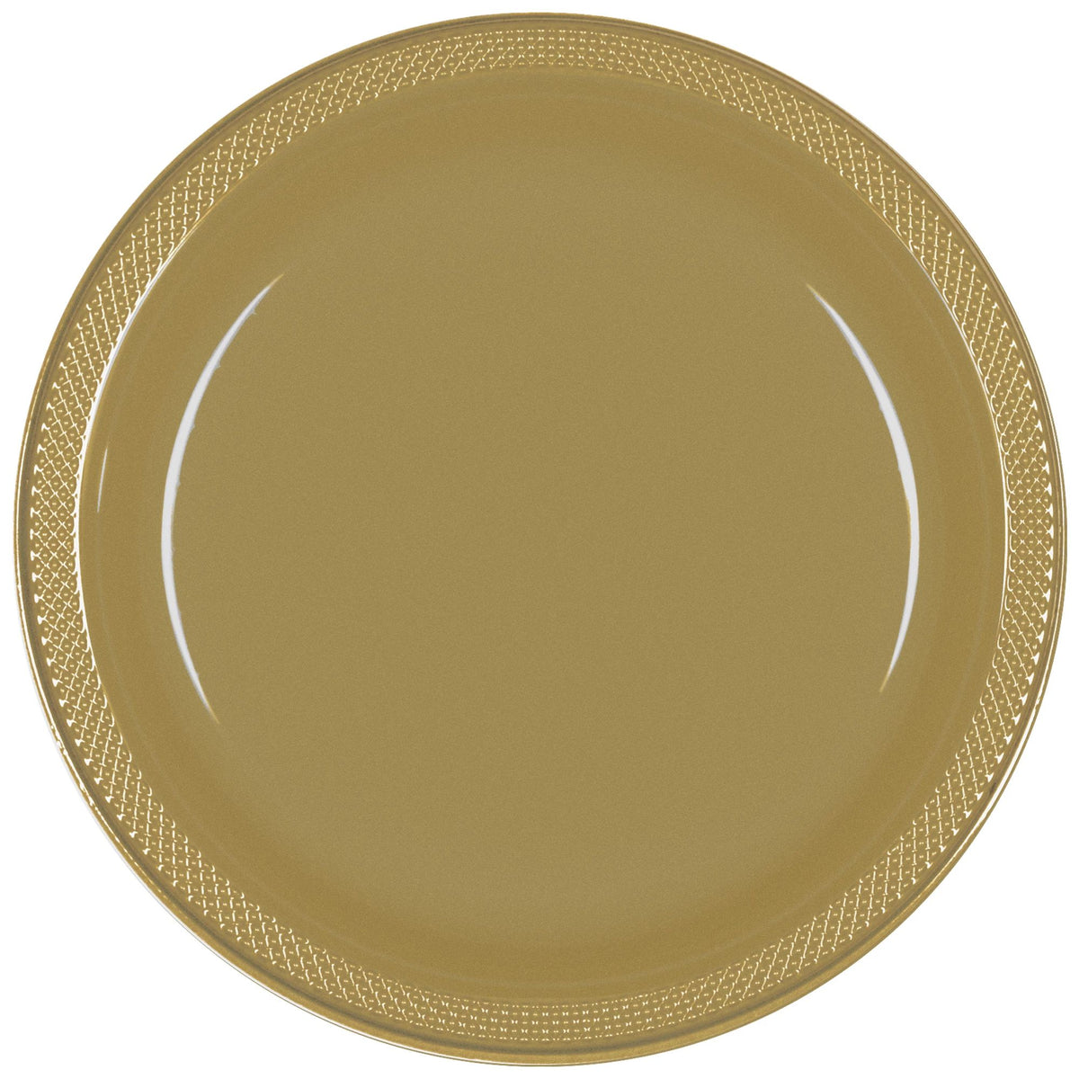 7" Plastic Plates 20 Ct. - Gold