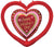 G011 39" HVD Golden Hearts Open Heart Foil Balloon