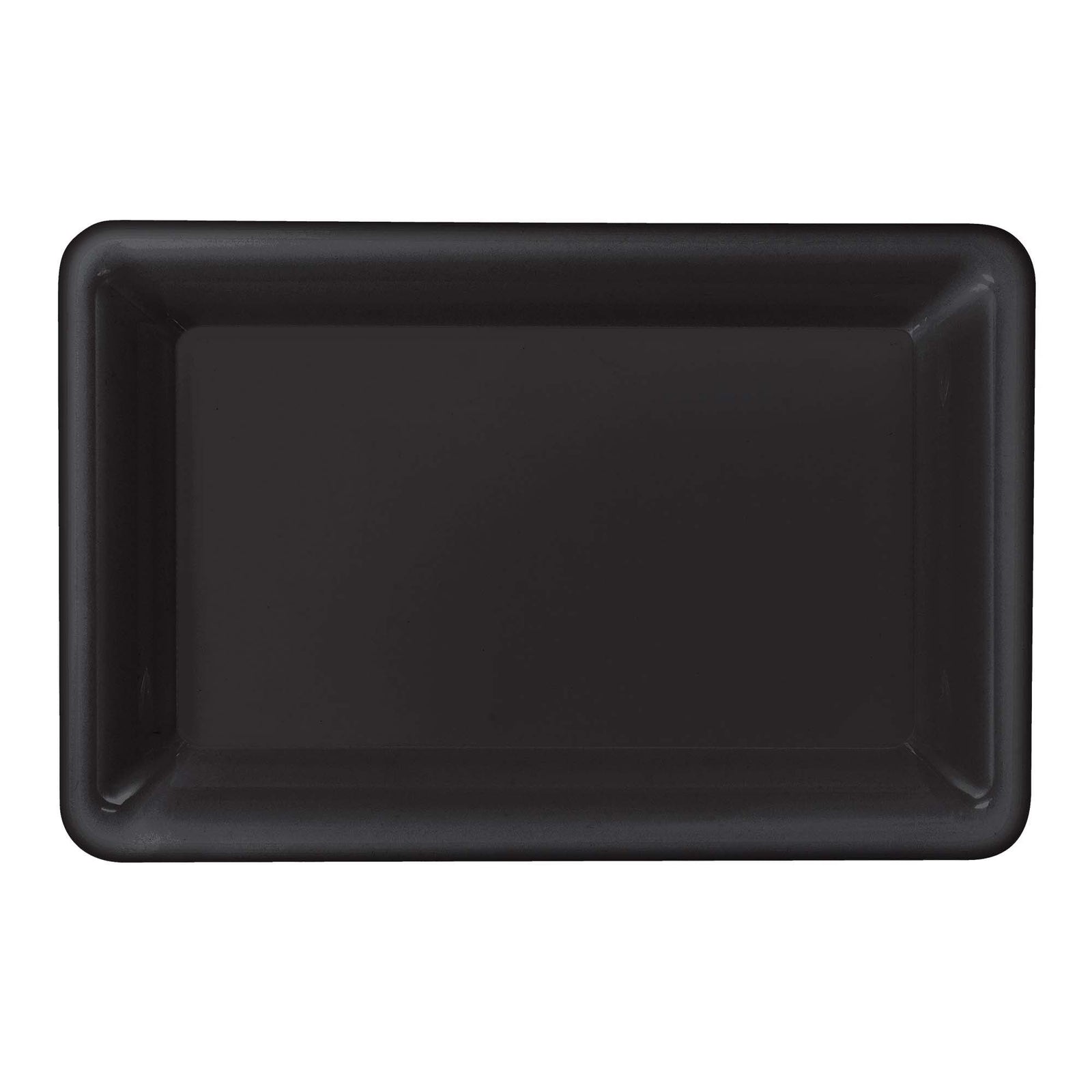 Black Plastic Rectangular Tray