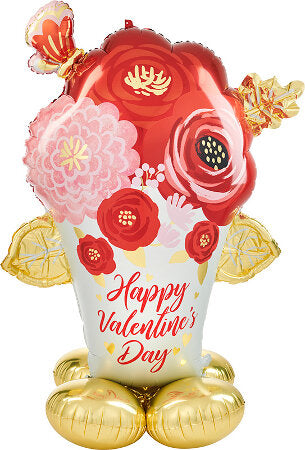 53" Happy Valentine's Day Satin Airloonz Balloon