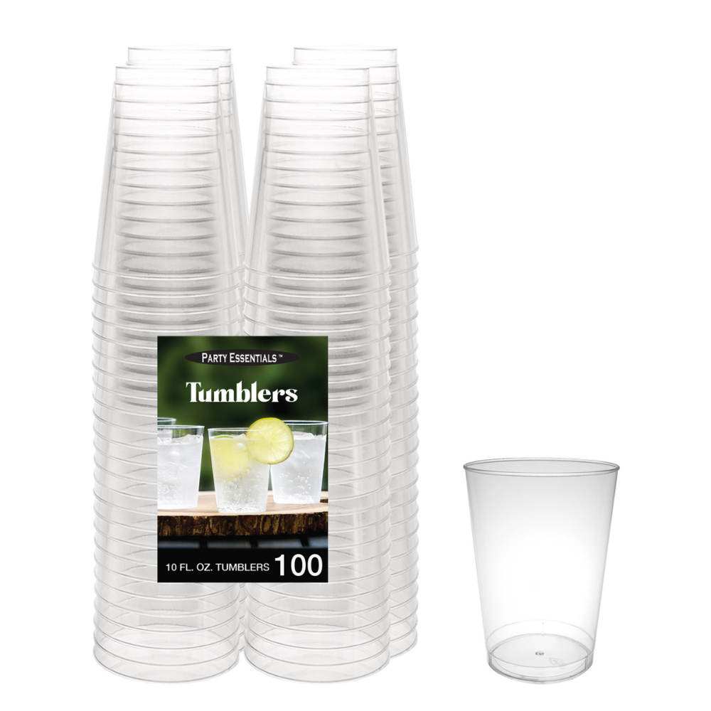10 OZ. TUMBLERS – CLEAR 100 CT.