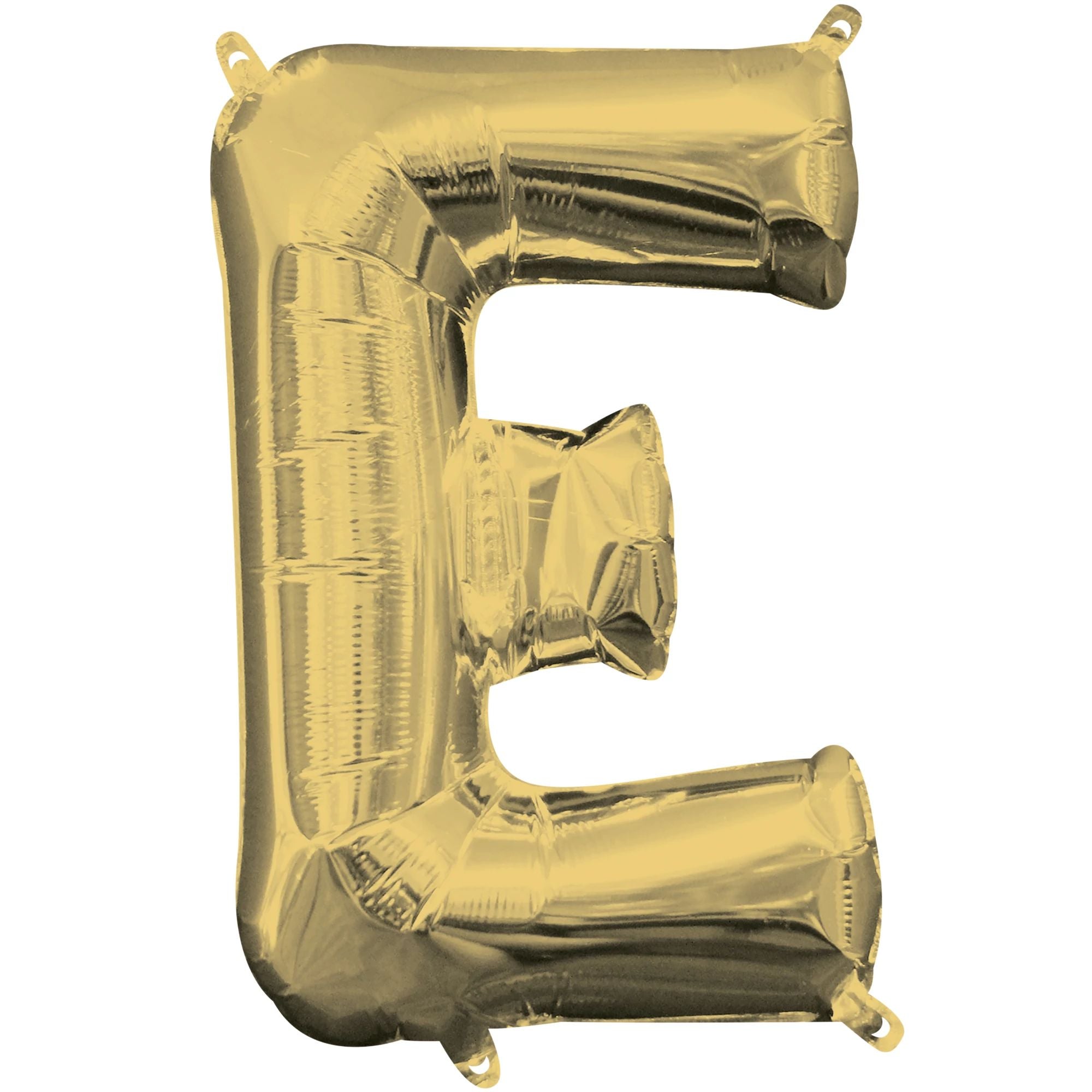 16" White Gold Letter Air-Filled Mylar Balloon