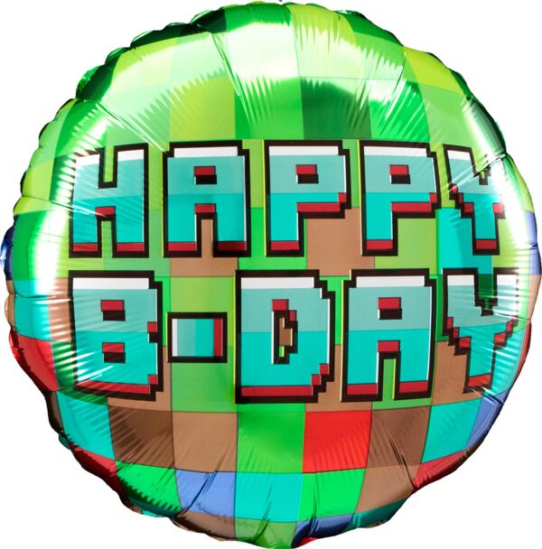 17&quot; Pixel Party HBD Foil Balloon