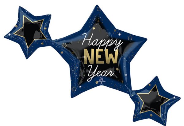 39&quot; Celestial New Year Stars Foil Balloon