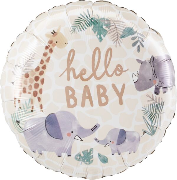 944 17" Soft Jungle Baby Foil Balloon