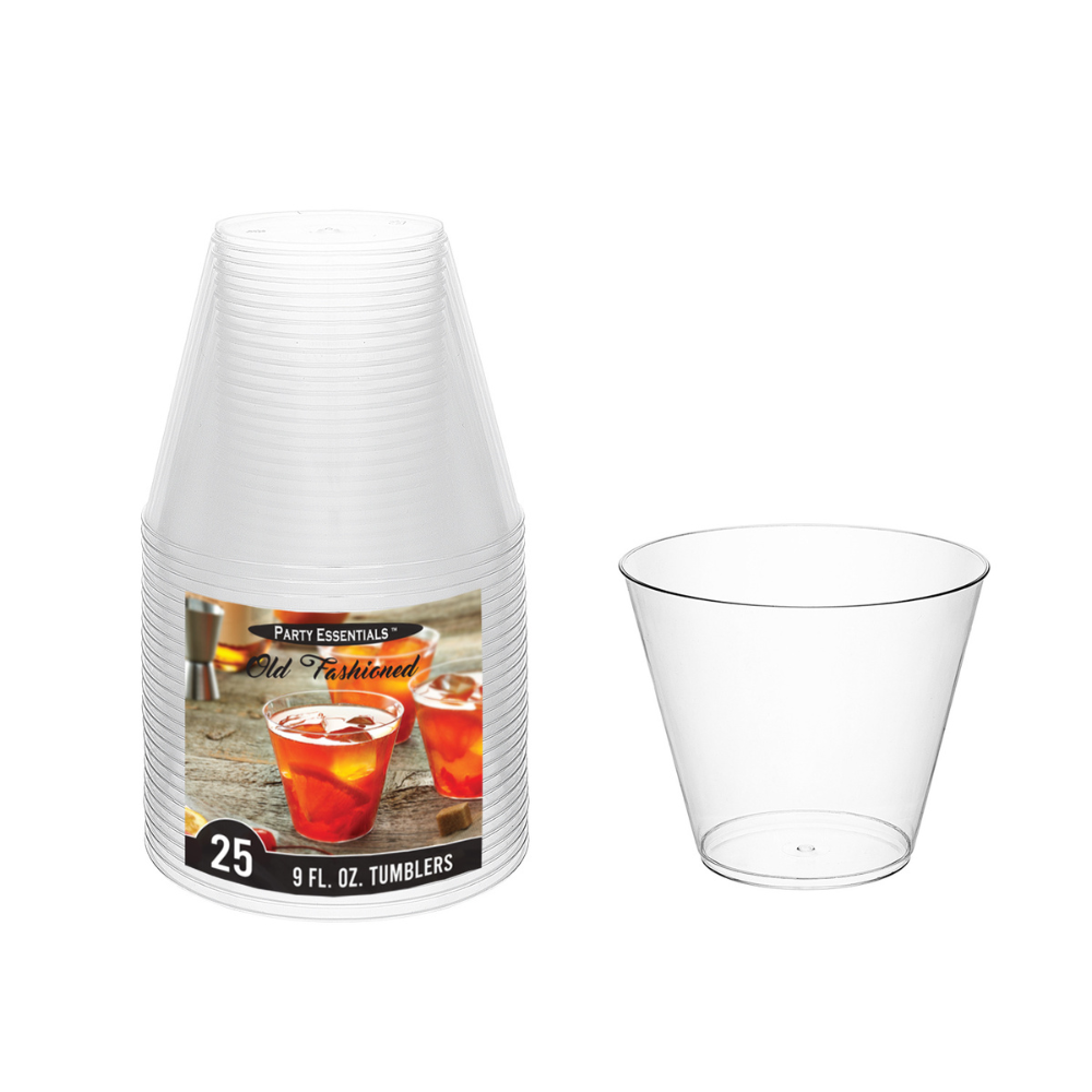 9 OZ. TUMBLERS – CLEAR 25 CT.