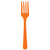 Value Reusable Plastic Forks, Mid Ct. - Orange Peel