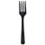 Value Reusable Plastic Forks, Mid Ct. - Jet Black