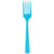 Value Reusable Plastic Forks, Mid Ct. - Caribbean Blue