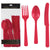 Value Reusable Assorted Cutlery, Low Ct. - Apple Red