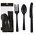 Value Reusable Assorted Cutlery, Low Ct. - Jet Black