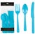 Value Reusable Assorted Cutlery, Low Ct. - Caribbean Blue