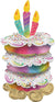 46" Birthday Cake Stacker Foil Balloon