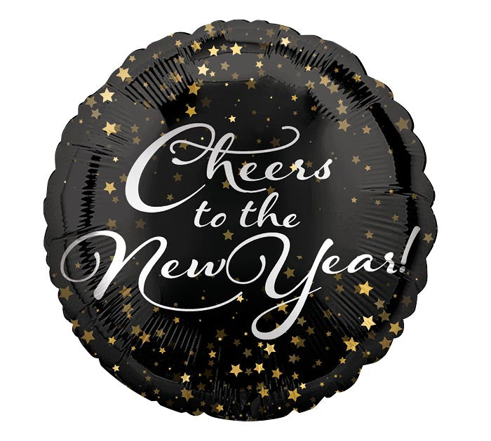 18" CHEERS TO THE NEW YEAR FOIL BALLOON