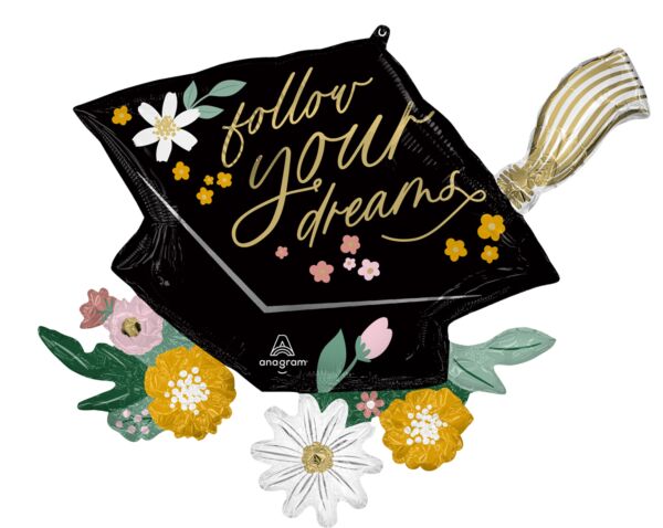 30&quot; Follow Your Dreams Grad Cap Blooms