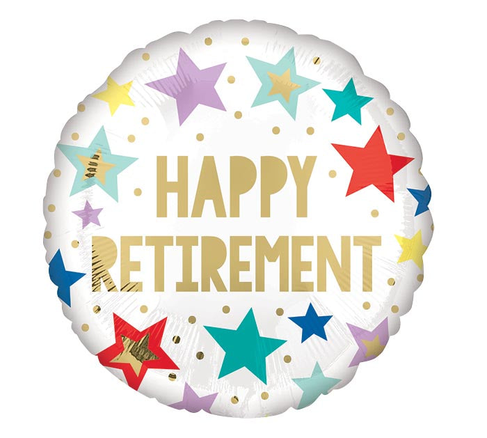 18" PKG HAPPY RETIREMENT BALLOON