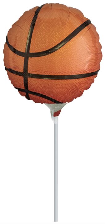 Air-Filled 9&quot; Basketball Stick Balloon