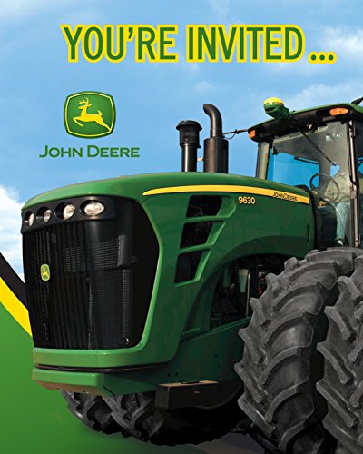 John Deere Tractor Invitations w/ Envelopes - 8ct