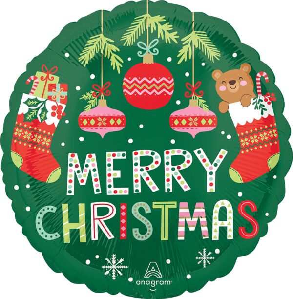 17" Beary Christmas Balloon