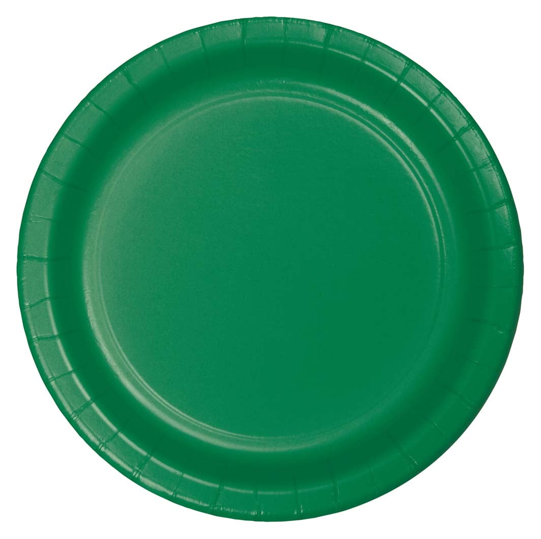 9" Paper Dinner Plates - Emerald Green